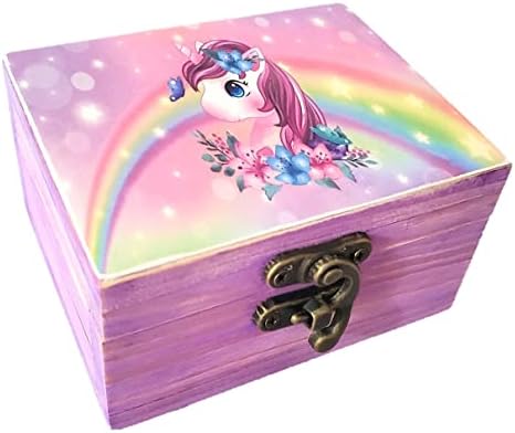JB&C Premium Unicorn Trinket Box Small Jewelry Keepsake Box | Earrings Necklace Storage Box for Girls Women | Gift Idea Valentine's Day, Birthday Christmas, Weddings, Animals Ornaments for Home Décor