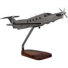 Pilatus PC-12 U-28A Military Large Mahogany Model