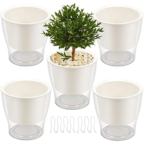MAHIONG 5 Pack 7 Inch Self Watering Planters Cover