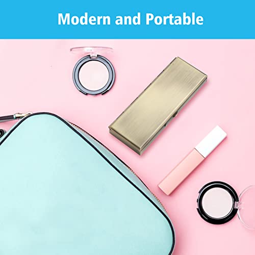 7 Day Pretty Mini Metal Pill Organizer Pill Box With Spring Open Design And Large Compartment To Hold Vitamins Cod Liver Oil Supplements And Medication(Bronze) #TOP6