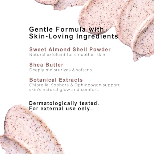 DR.YIMAN Pomegranate Body Scrub Exfoliator – Shea Butter & Sweet Almond Shell Exfoliating Body Polish for Dry, Rough Skin – 10.58 oz — view 3