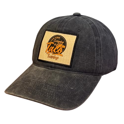 Popfizzy Taco Tuesday Hat for Men and Women Funny Taco Gifts for Adults Adult Humor Caps Fun Foodie Cap Adjustable