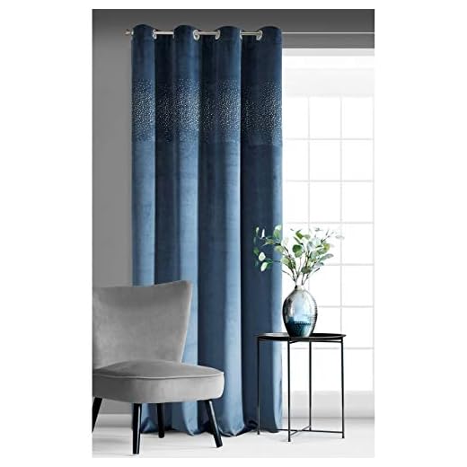 Eurofirany Blackout - Cortina Opaca con Fruncido, 210 g/m2, 135 x 270 cm, Color Azul Oscuro Mate Dormitorio, salón, Moderno, Elegante, protección eficaz contra la luz Solar, Aprox. 90%.