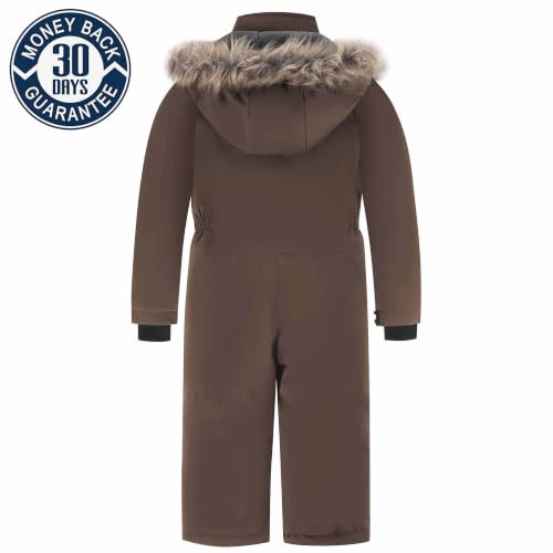 Image of AFILOK Kid's Winter Overalls Ski Suits Boy's and Girl's Waterproof Snowboard Jumpsuits One Piece Snowsuit Jackets Coats