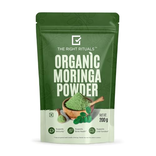 Image of Organic Moringa Powder | Pure & Natural | Energy Booster, Weight Management & Immunity Support | 200g | Superfood for Daily Nutrition | Pack of 1 | 200gm x 1 Packet