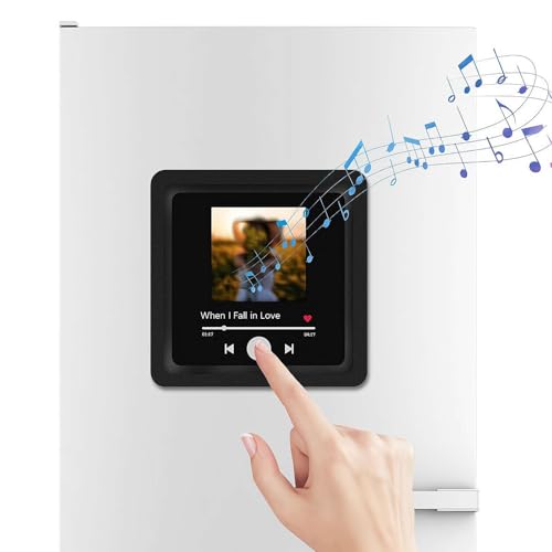 Adhesivo personalizado para nevera con música, imán de nevera personalizado con foto, bonito imán de nevera con música divertida que puede reproducir canciones, imanes de nevera de discos de vinilo,