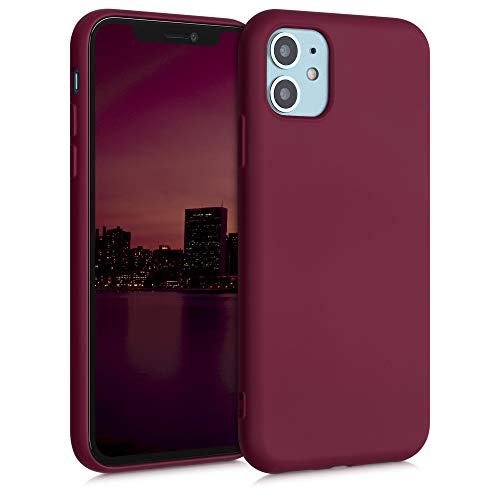 Ya en manzanajugosa.com: kwmobile Carcasa Compatible con Apple iPhone 11 Funda de Silicona - Flexible con Interior de Microfibra - Suave Protector antigolpes - Rojo lacre