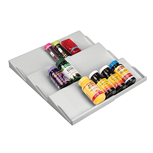 mDesign Caja para medicamentos y vitaminas – Separador de cajones extensible hasta...