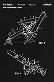 Journal: Mountain Bike Frame Patent Ruled Diary for Writing and Notes (6 x 9) 120 Pages, Soft Cover, Gifts for Cyclist