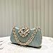 Selfrit Women's Luxury Fashion Mint Green Evening Clutch Handbag with Crystal Embellishment & Gold Chain, for Wedding, Party, Prom