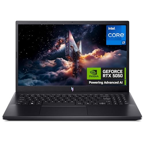 Acer Nitro V15 ANV15-51 Gaming Laptop - Intel Core i7-13620H, 16GB, 512GB SSD, NVIDIA GeForce RTX 5050, 15.6" Full HD 165Hz, Windows 11, Black
