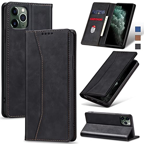 Image of Jasonyu Flip Wallet Case for iPhone 11 Pro,Black