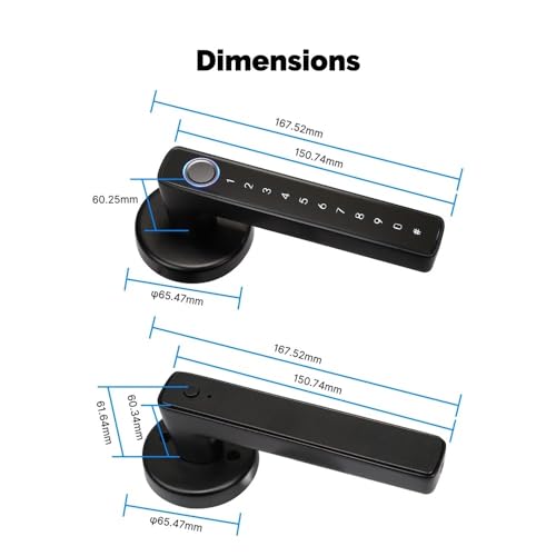 Serrure connectée Tuya Bluetooth avec empreinte digitale pour bureau et hôtel