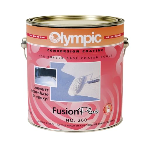Olympic Pool Paint - Fusion Plus - 1 Gallon - water-based epoxy transition coat for converting rubber to epoxy finish.