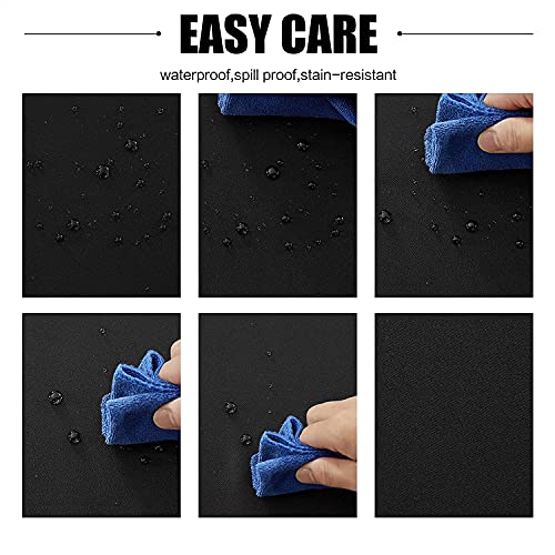 Image of Obstal 210GSM Rectangle Table Cloth, Black, 54 x 108 Inch | Heavy Duty Water Proof Microfiber Tablecloth, Decorative Fabric Table Cover for Outdoor and Indoor Use