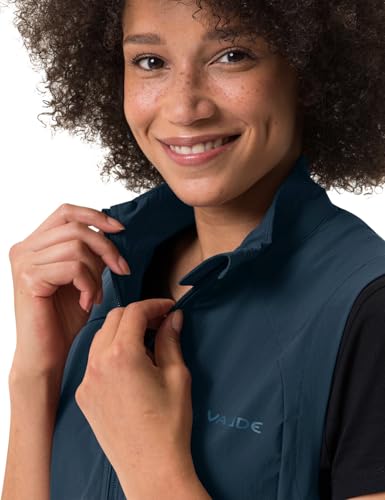 VAUDE Women's Yaras Vest, Damen Weste für den Radsport, dark sea uni, 38