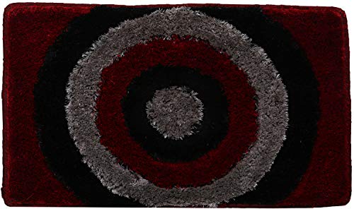 Image of Kuber Industries Cotton Blend Door Mat - 16x24 Inches (Red, Maroon)