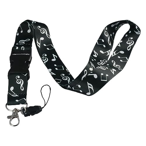 Dohobby FBAYMM0147/ETDMD Id Badge Holder Dacron New Black Keychain Keys Music Notation Lanyard Office thumb #4