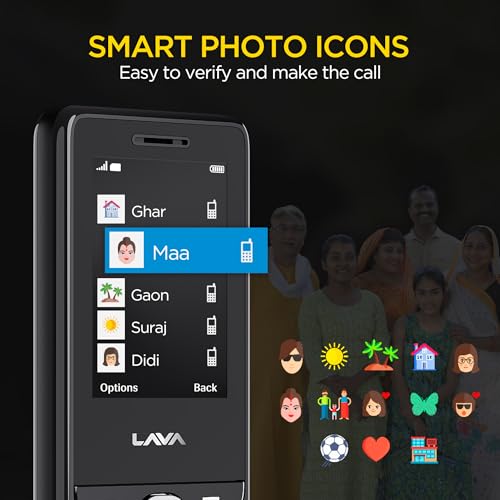 Image of Lava A5 (2025) Dual SIM Keypad Mobile with 2.4'' Big Display | UPI Support, 1200mAh Battery | BOL Feature | Camera | Auto Call Recording | Glass Finish | and 7 Regional Languages - Black