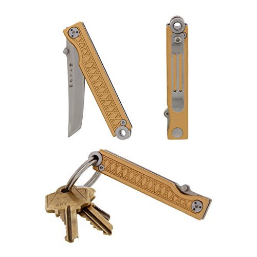 Statgear Pocket Samurai Micro Folding Knife 440C Stainless Steel Tanto Blade Higonokami #TOP1