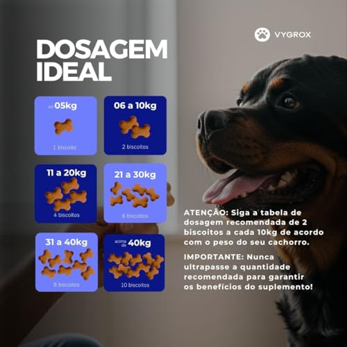 Suplemento Articular Saboroso para Cães VYGROX 150g – Ossos e Articulações Fortes com Colágeno Tipo