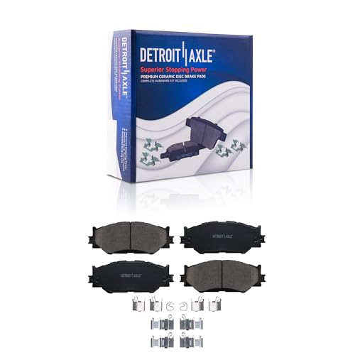 Image of Detroit Axle - Brake Pads for 2006-2013 Lexus IS250 Replacement 2007 2008 2009 2010 2011 2012 Front and Rear Ceramic Brakes Pads