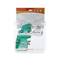 Full Circle Zip Tuck Reusable Lunch Bags, Multicolor, 28885