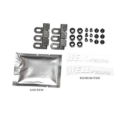 WellVisors Window Visors Wind Deflectors Compatible with Jeep 2011-2021 Grand Cherokee 2022 Grand Cherokee WK with Chrome Trim Rain Guards 3-847JE004