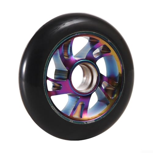 Patinete de acrobacias con ruedas de 100 mm construidas con poliuretano de alta elasticidad y aleación de aluminio ligera para uso profesional (siete colores)