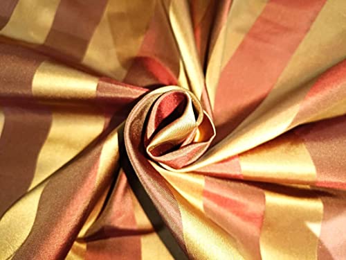 Taffetas de soie rouge et or pour rideaux et décoration d'intérieur