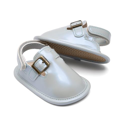 Image of KIDSUN Baby Boys Girls Sandals Adjustable Lightweight House Home Slippers Non Slip Newborn Prewalk First Walk Shoes