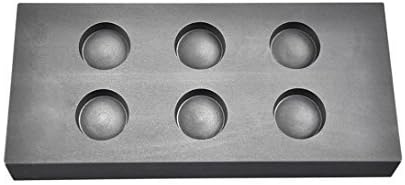 6 Cavity 1 oz Troy Ounce Round Silver Graphite Ingot Coin Mold for Melting Casting Refining Scrap Metal Jewelry