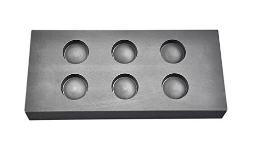 6 Cavity 1 Oz Troy Ounce Round Silver Graphite Ingot Coin Mold For Melting Casting Refining Scrap Metal Jewelry #TOP19