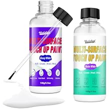 Touch Up Paint Kit 7oz - High Gloss and Matte White Touch Up Paint Pen, Multi-Surface Wall Paint for Scratches, Chips, Cracks on Door, Cabinets, Furniture, Wood, Ceramic, Fast Drying & Water-based