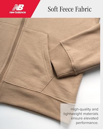 New Balance Girls Sweatshirt - Active Performance Fleece Zip Up Hoodies for Girls - Cozy Lightweight Athletic Tops (7-16)3