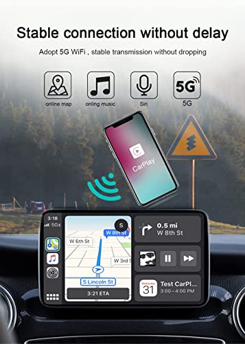 Wireless CarPlay Adapter, CarPlay Dongle for OEM Wired CarPlay Cars, Convert Wired to Wireless CarPlay, Support Online Update Plug & Play Easy Use Fit for Cars from 2015 & iPhone - Image 5