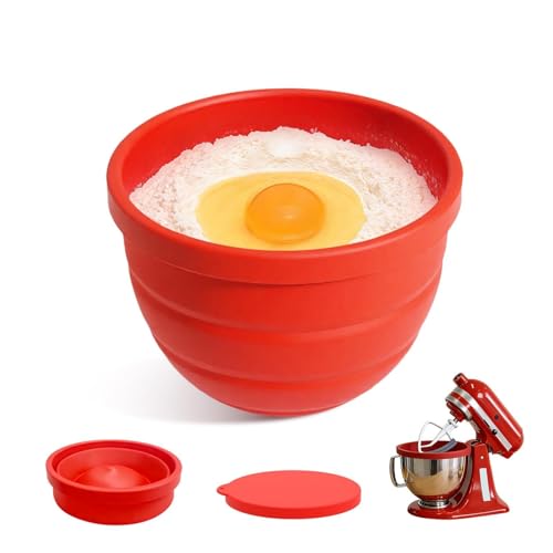 Collapsible Mixing Silicone Bowl Liners Inserts for 5 Qt Kitchenaid Mixer