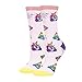 Women Girls Novelty Funny Crew Socks Crazy Colorful Happy Poop Socks in Pink