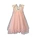 Cute Baby Girls Pure Color Pearl Tutu Princess Lace Chiffon Dress (2-3Y, Pink)