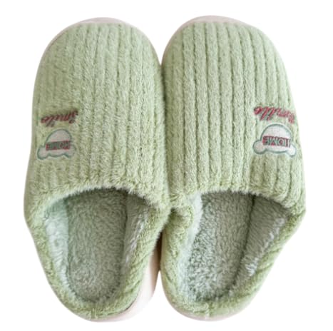 Women's Winter House Slippers | Soft Plush Fur Indoor Slippers | Warm Fleece Lined Slip-On Home Footwear | Anti-Slip Lightweight Bedroom Slippers for Women & Girls | Mint Green-image-37