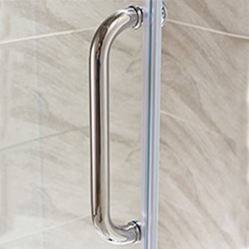 Boutons de porte de douche grippés solution avec poignées de porte en verre inox push-pull - 2