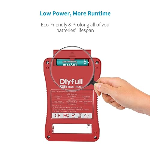 Dlyfull FREEPI Battery Tester, Lcd Display Universal Battery Checker thumb #3