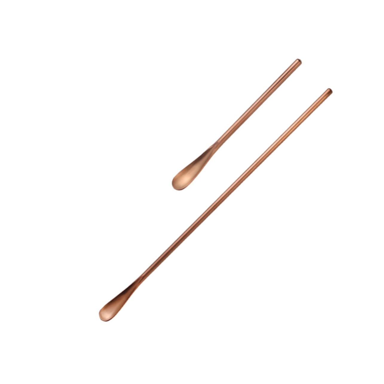 KICHOUSE Elegant Stainless Steel Mixing Spoons Perfect for Restaurants Bars Short Long Handles