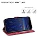 Netany Lanyard Case for Samsung Galaxy A22 4G/M22/M32 4G, PU Leather Wallet Phone Case with Adjustable Crossbody Lanyard Strap, Card Holder Kickstand Magnetic Flip Folio Shockproof Case Cover (Red)