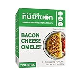 Nutmeg State Nutrition - High Protein Bacon Cheese Omelette Mix, 15g Protein, 90 Calories, 1g Sugar, 2.5g Fat, 7 Servings Per Box