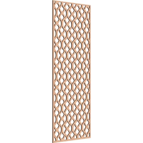 Image of Resort Decorative Pierced Fretwork Wood Wall Panels, 27 3 /8 inchW x 69 3 /8 inchH x 3 /8 inchT, Alder