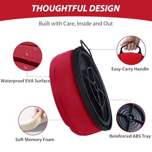 Presentastic 5 Gallon Bucket Seat with 3" Thick Seat Foam Cushion, 360°Swivel Bucket Lid Seat, Waterproof & Silent Bucket Seats for Ice Fishing, Baseball, Hunting and Camping by Presentastic - Image 8