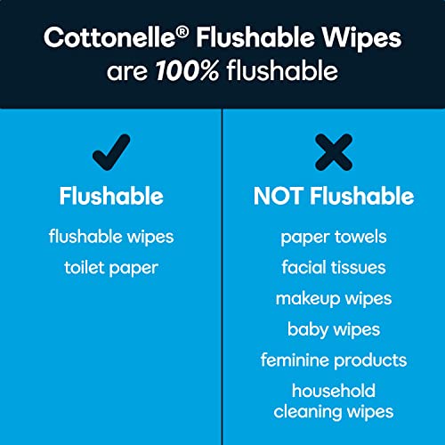 Cottonelle Fresh Care Flushable Wet Wipes, Adult Wet Wipes, 1 Refill Pack, 168 Wipes Per Pack, Packaging May Vary #TOP5