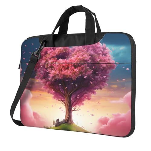 Sac à bandoulière pour ordinateur avec poignée cœur rose pour homme et femme