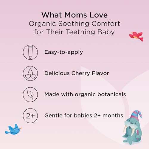 hyland39s baby organic day and night soothing gel combo pack cooling gel for oral discomfort easy-to-apply ages 2 months and up 106 ounce 2 tubes of 053 oz